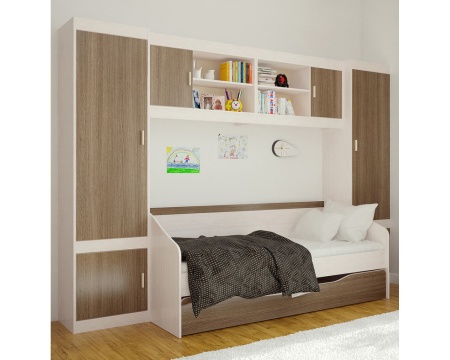 Детский Гарнитур Пьер Дуб Атланта/Ясень Шимо-Вариант №2
