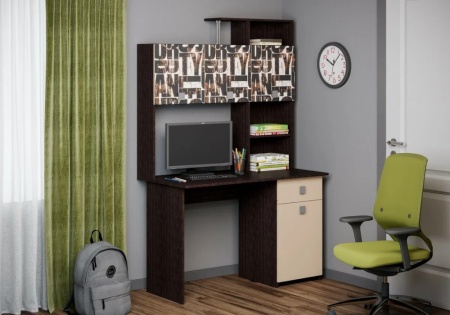 Уголок школьника Паскаль-2 венге / фотопечать Браун